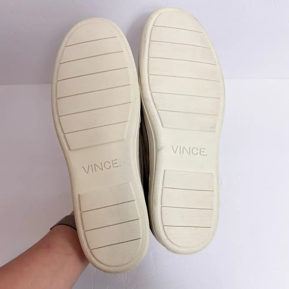 VINCE ACE SUEDE SLIP-ON MEN SHOES SNEAKERS TAN SIZE US 12 EUR 46 NO BOX
